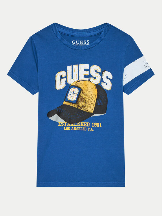 Guess T-krekls N4YI04 K8HM4 Zils Regular Fit