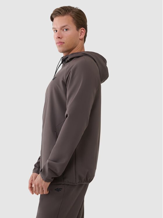 4F 4F Funkčná mikina 4FWSS25TFSWM458-81S Hnedá Regular Fit