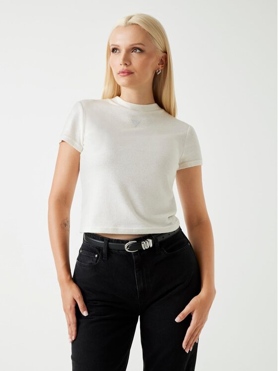 Guess Guess Megztinis 178743 Balta Classic Fit
