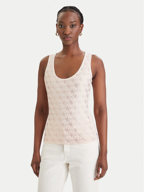 Guess Guess Top W6GP10 K2932 Beež Regular Fit