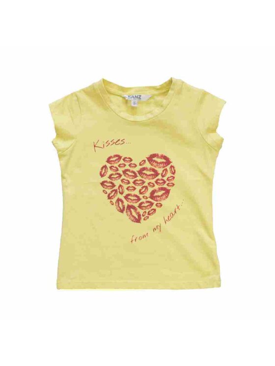 Kanz Kanz T-Shirt 1636851-4077 Żółty Basic Fit