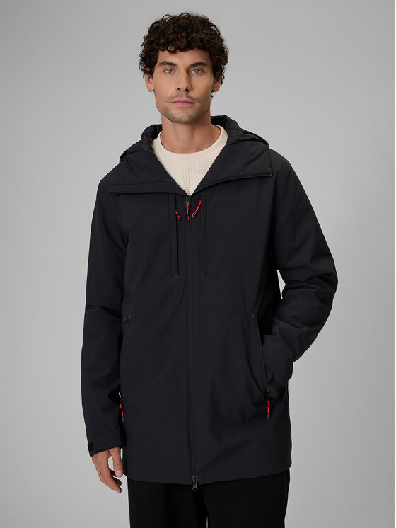 4F 4F Płaszcz zimowy URBAN COMMUTER Czarny Regular Fit