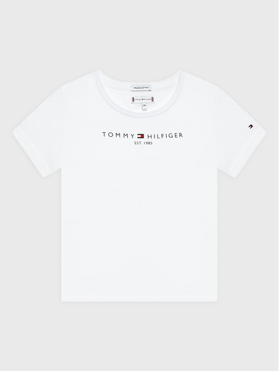 Tommy Hilfiger Tommy Hilfiger Marškinėliai Essential KG0KG06585 Balta Regular Fit