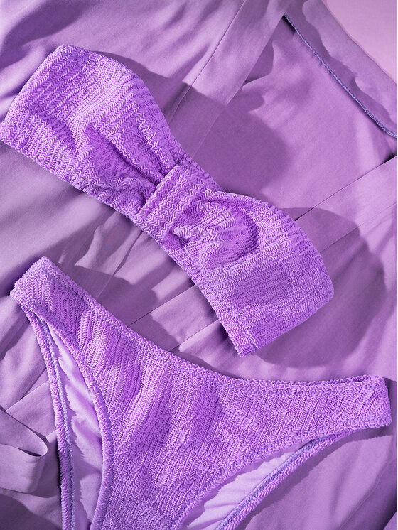 Miss Lou Miss Lou Bikini pezzo sotto D-SP1-FL Viola