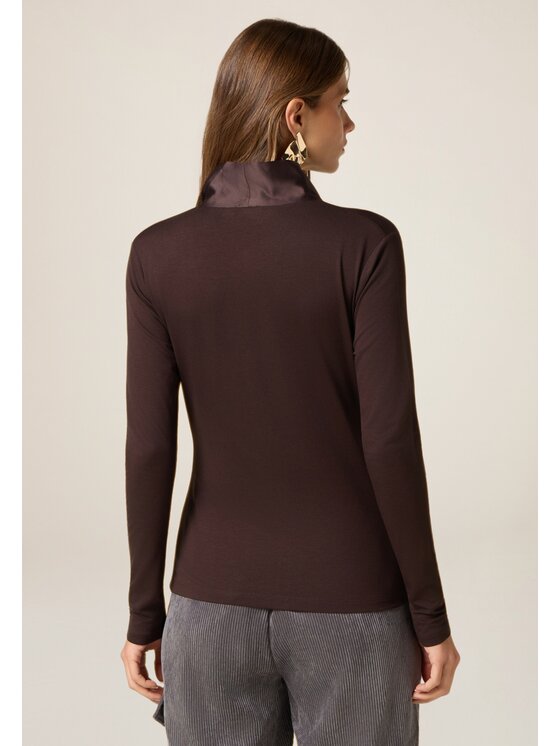 Oltre Oltre T-shirt G072J004528N032 Marrone Slim Fit