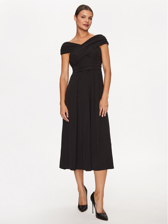 Rinascimento Rinascimento Kokteilinė suknelė CFC0115402003 Juoda Regular Fit