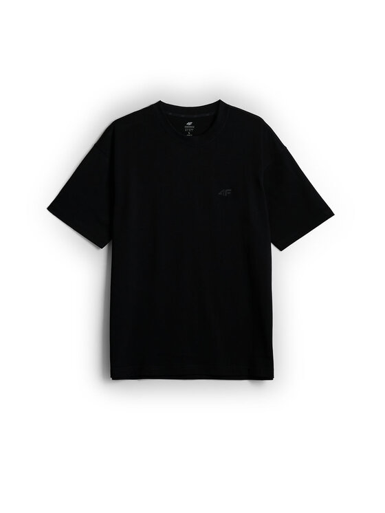 4F 4F T-Shirt COMMERCIAL Czarny Loose Fit