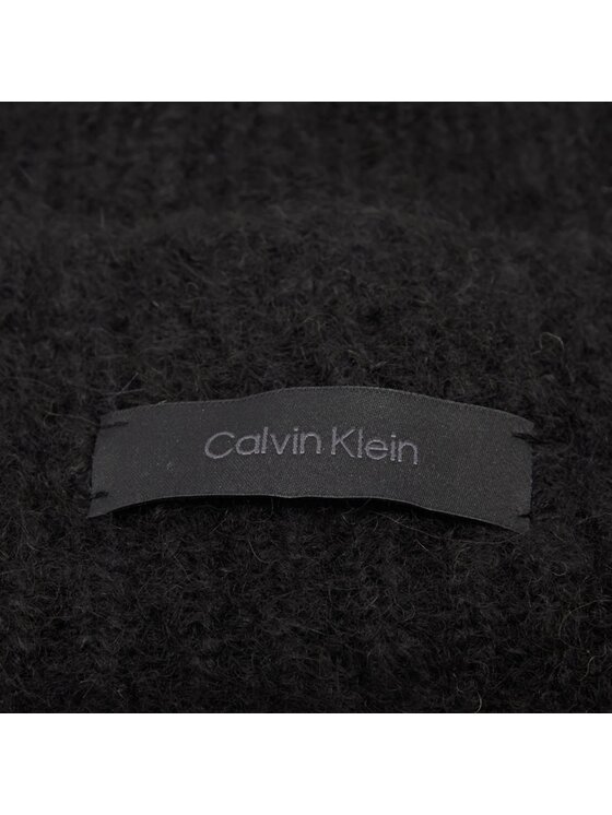 Calvin Klein Calvin Klein Čepice SATIN LABEL WOOL-BLEND BEANIE K60K611161 Černá