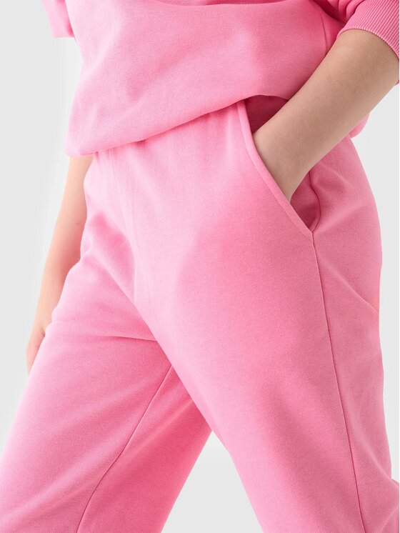 4F 4F Pantaloni da tuta 4FJRAW24TTROF1154-54S Rosa Regular Fit