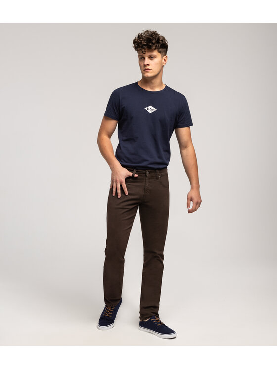 Lee Cooper Lee Cooper Chinosy LC7504 2025 Brązowy Tapered Fit