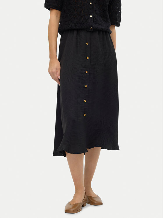 Vero Moda Vero Moda Fustă midi Melaney 10304134 Negru Regular Fit
