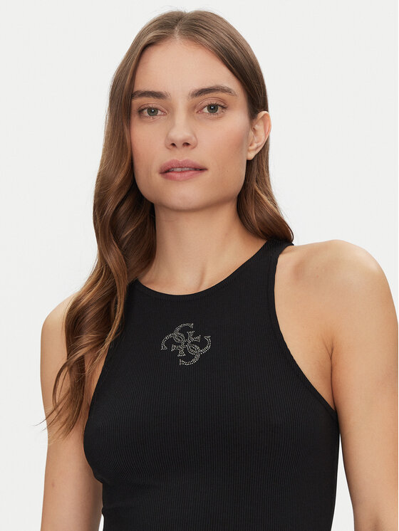 Guess Guess Marškinėliai W5GP57 KCV52 Juoda Regular Fit