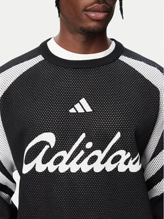 adidas adidas Majica dugih rukava House Of Tiro Knitted KF4814 Crna Loose Fit