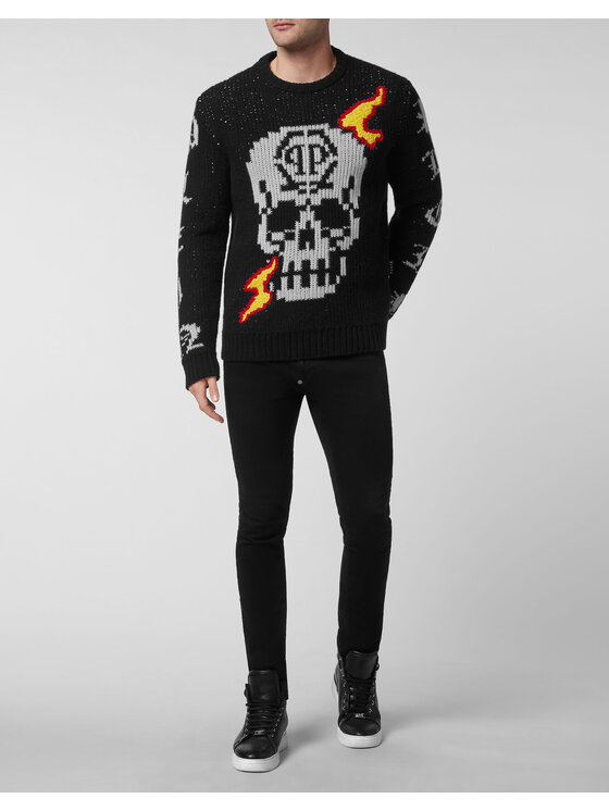PHILIPP PLEIN PHILIPP PLEIN S dlhými rukávmi 1575 Čierna Regular Fit