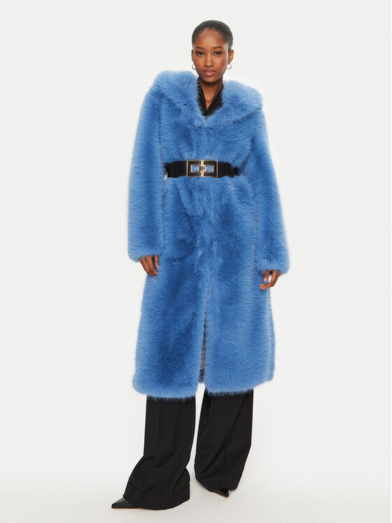 YES LONDON YES LONDON Pelliccia ECO/024 Blu Regular Fit