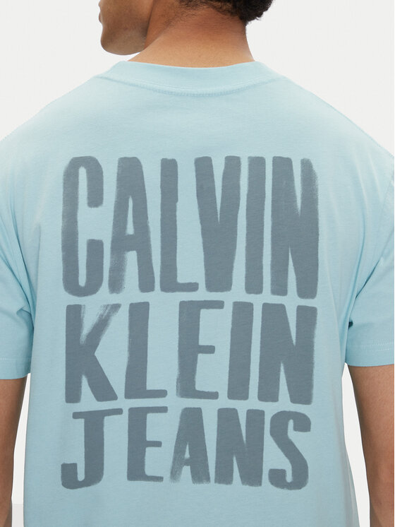 Calvin Klein Jeans Calvin Klein Jeans T-Shirt Painted J30J327523 Světle modrá Regular Fit