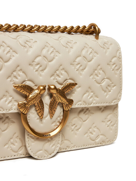 PINKO PINKO Torbica Love One Mini Dc AI 24-25 PLTT 100074 A1YB Écru