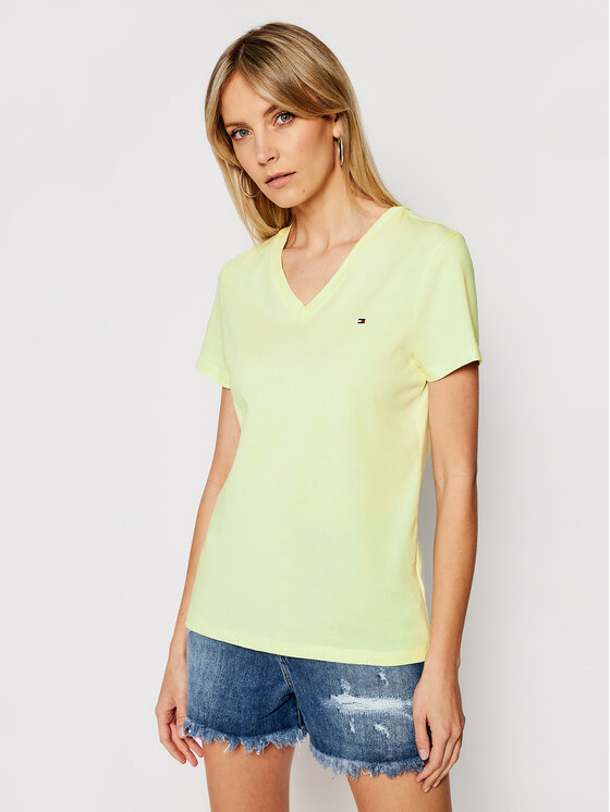 v neck tommy hilfiger t shirts women's