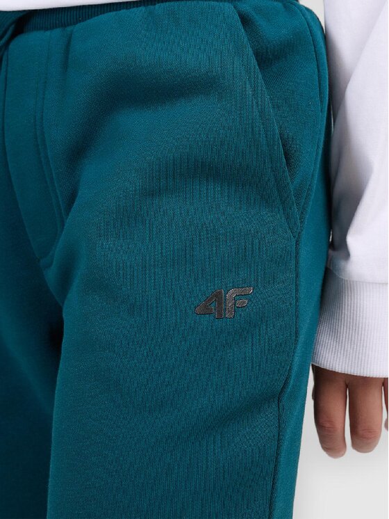 4F 4F Spodnie dresowe 4FJWAW26TTROM1770-40S Zielony ciemny Jogger Fit