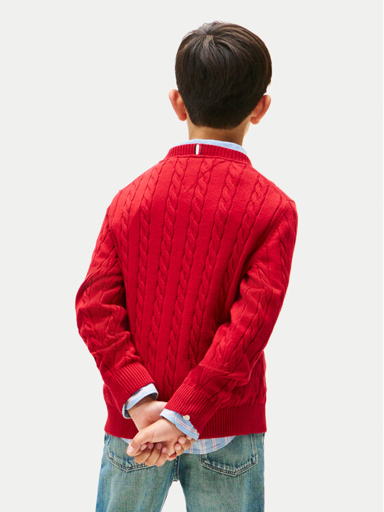 Tommy Hilfiger Tommy Hilfiger Džemper KB0KB09753 Crvena Regular Fit