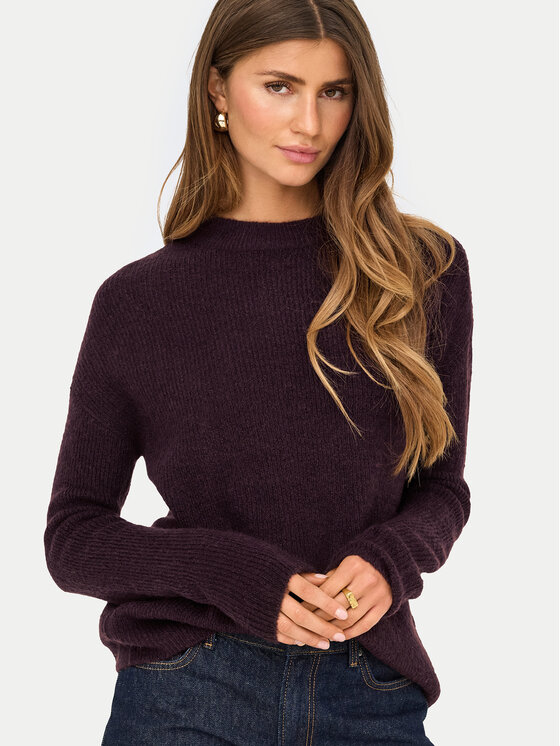 ONLY ONLY Sweter Camilla 15277080 Fioletowy Regular Fit