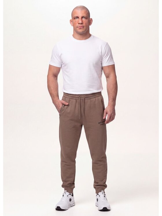 PITBULL PITBULL Spodnie dresowe ARBOR Brązowy Regular Fit