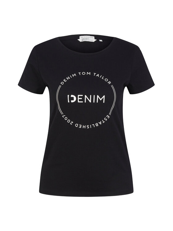 Tom Tailor Denim Tom Tailor Denim T-Shirt 1035361 Μαύρο