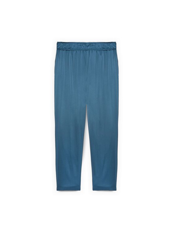 Fiorella Rubino Fiorella Rubino Pantaloni di tessuto P037L002387N024 Turchese Regular Fit
