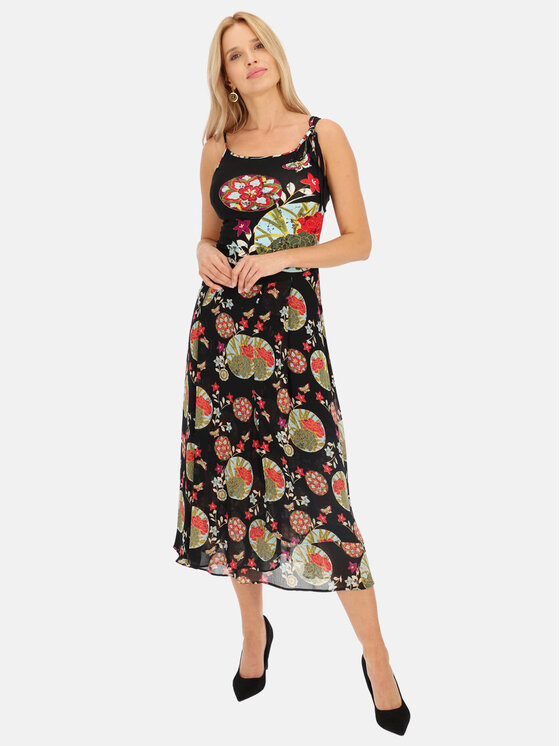 Potis & Verso Potis & Verso Sukienka letnia Sonata Czarny Regular Fit