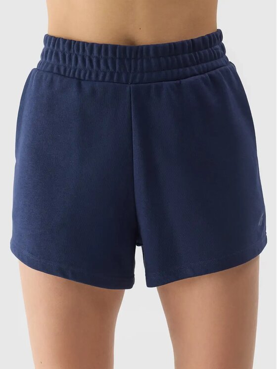 4F 4F Bavlnené šortky 4FWSS24TSHOF286-31S Tmavomodrá Regular Fit