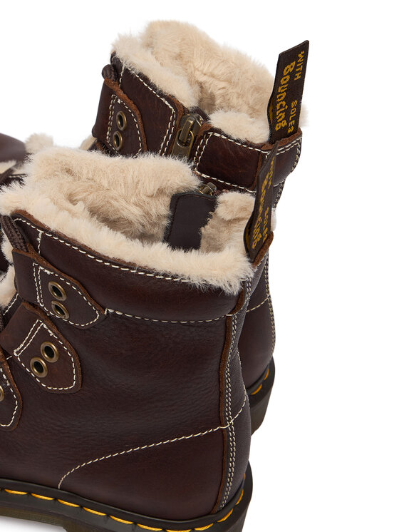 Dr. Martens Dr. Martens Schnürschuhe 1460 Lace To Toe Fur Lined DM41417200 Braun