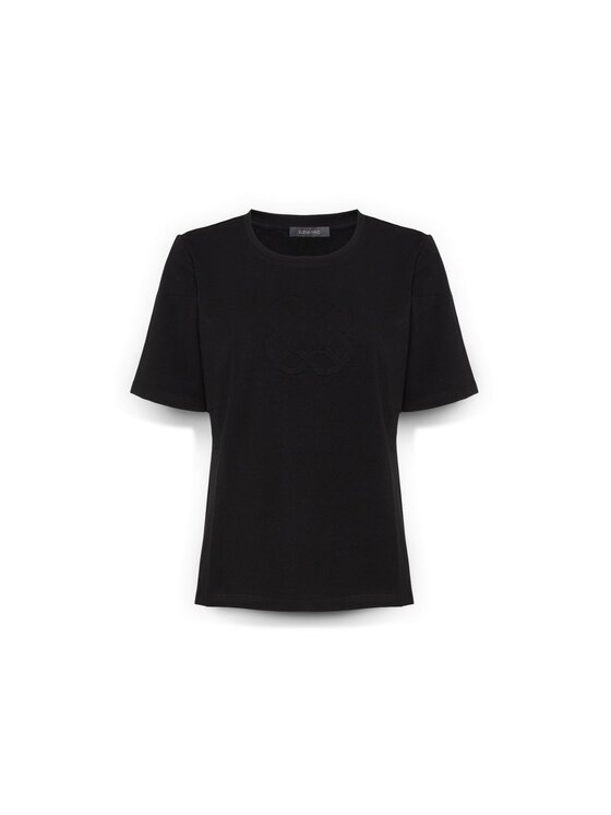 Elena Mirò Elena Mirò T-Shirt G071Z000590N033 Czarny Slim Fit