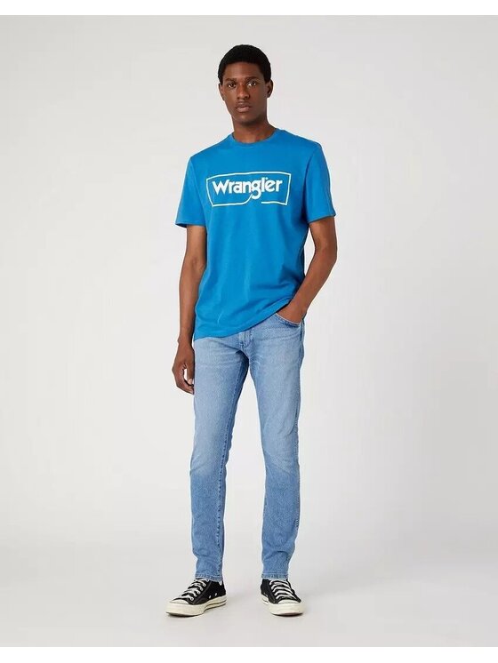 Wrangler Wrangler Jeansy BRYSON Niebieski Skinny Fit