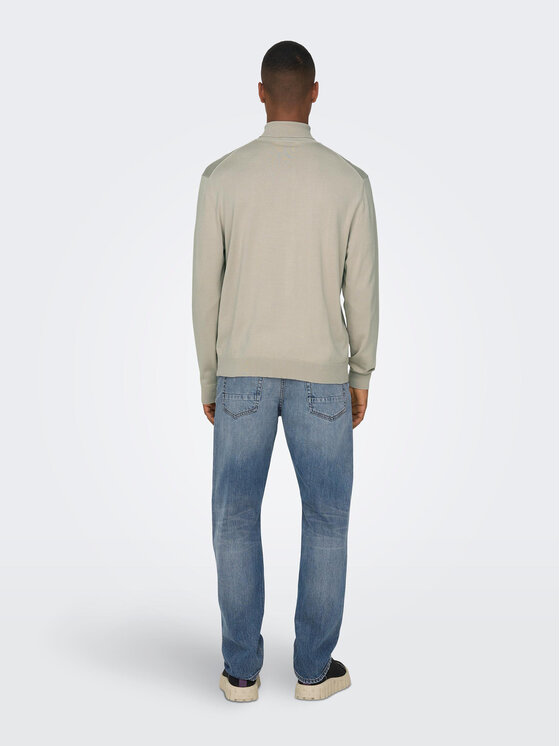 Only & Sons Only & Sons Rollkragenpullover 22020879 Beige Regular Fit