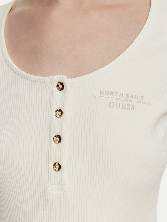Guess Guess Palaidinė W6YP60 K5318 Kreminė Slim Fit