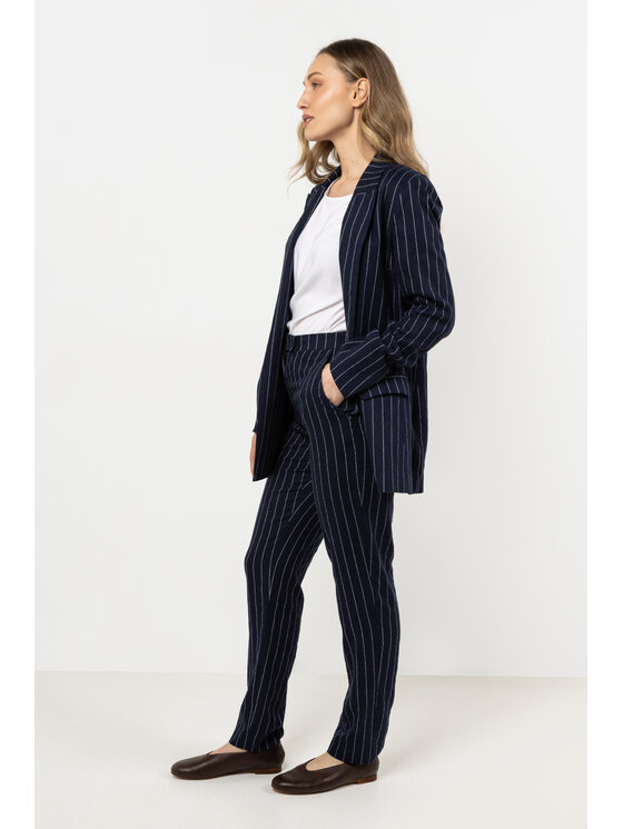 Awama Awama Spodnie damskie A726 Écru Basic Fit