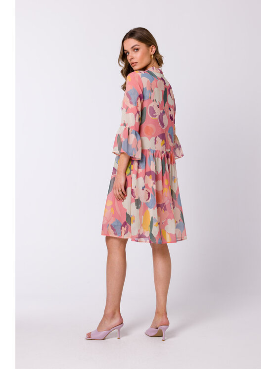 Stylove Stylove Každodenné šaty S337 Ružová Regular Fit