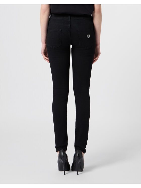 PHILIPP PLEIN PHILIPP PLEIN Džegínsy 31207 Čierna Jegging Fit