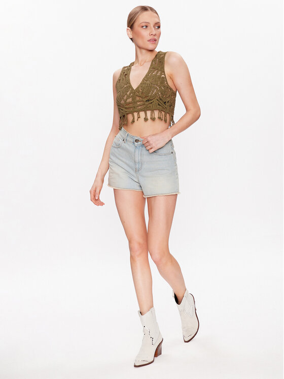 TWINSET TWINSET Džínové šortky 231TT2413 Modrá Regular Fit