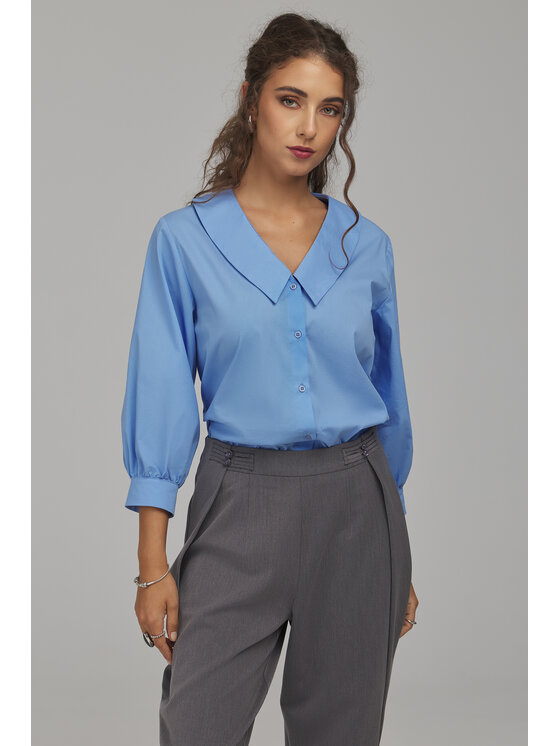 NIFE NIFE Koszula K99 Niebieski jasny Relaxed Fit