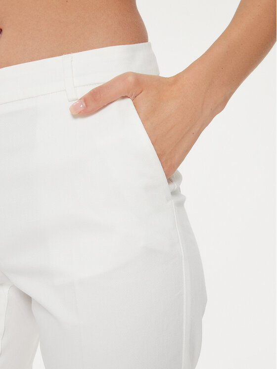 Sisley Sisley Hlače 4GV3L5AH6 Écru Regular Fit