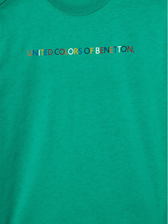 United Colors Of Benetton United Colors Of Benetton Póló 3I1XC10JL Zöld Regular Fit