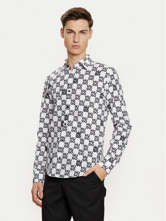 HUGO Hugo Cămașă Ermo 50534257 Alb Slim Fit