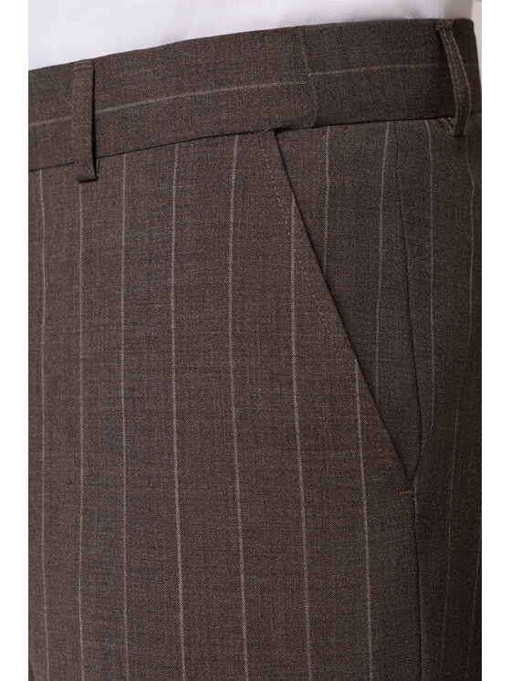 Lancerto Lancerto Garnitur Ceuta GA073126000014 Brązowy Slim Fit