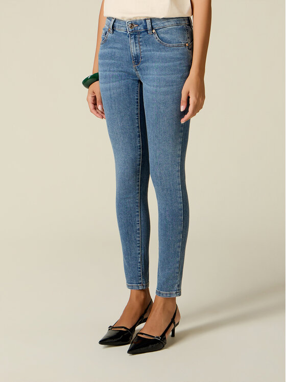 Oltre Oltre Jeans P573R209288N024 Turchese Slim Fit