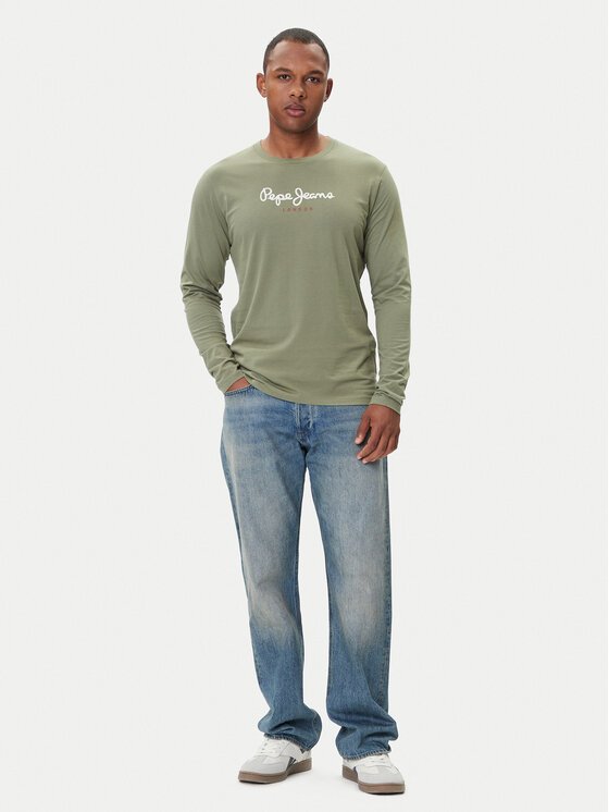 Pepe Jeans Pepe Jeans Majica dugih rukava Eggo Long N PM5010135 Kaki Regular Fit