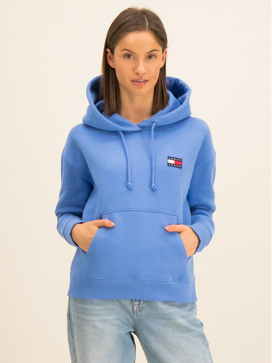 tommy jeans badge hoodie ultramarine