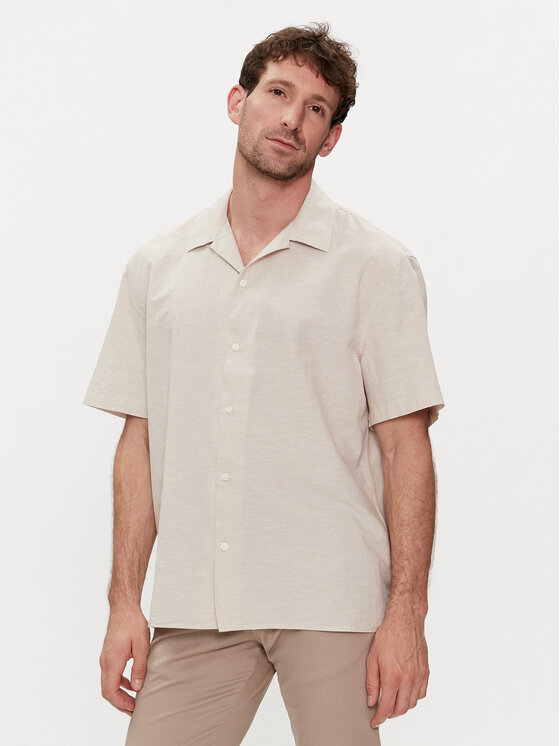 Selected Homme Krekls New Linen 16092978 Bēšs Relaxed Fit