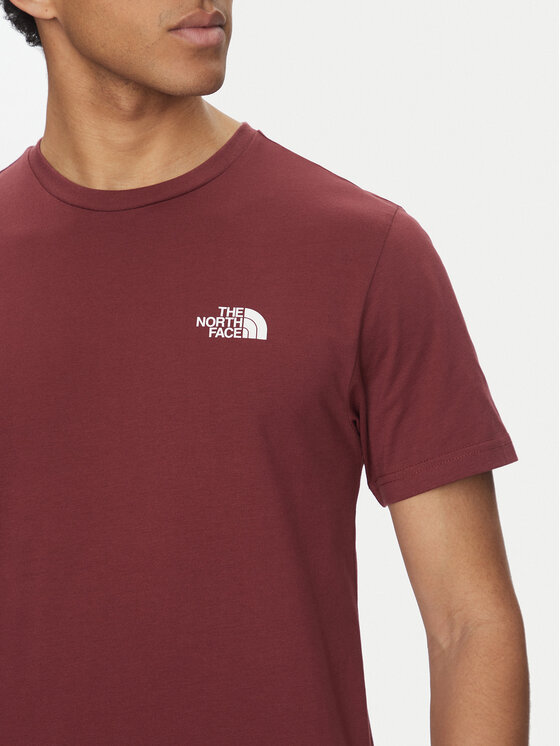 The North Face The North Face T-Shirt Simple Dome NF0A87NG Bordowy Regular Fit