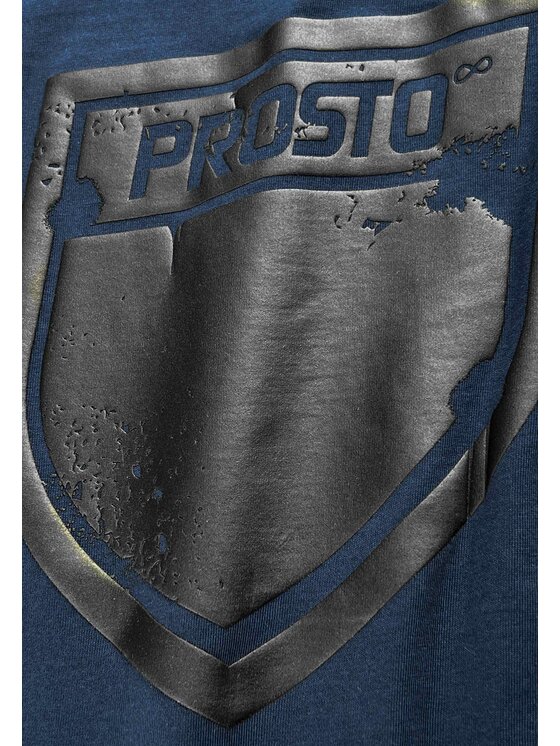 PROSTO. PROSTO. T-Shirt Shield Splash Granatowy Oversize